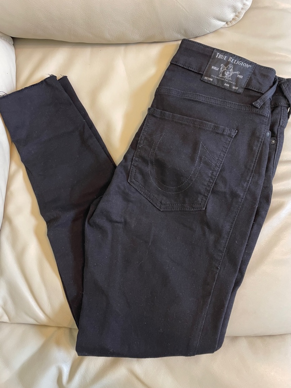 True Religion Black Mid Rise Skinny Stretch Jeans
